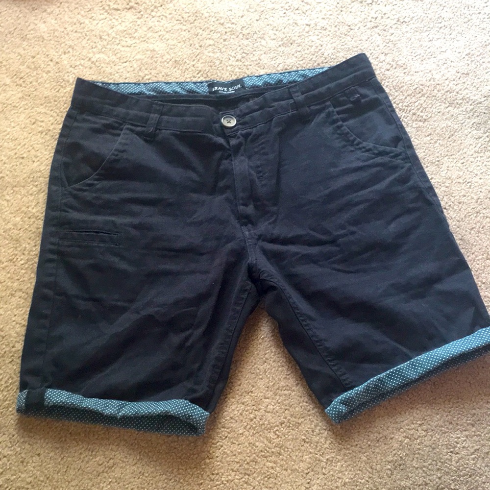 Men’s “Brave Soul” Dark NavyTrouser Shorts